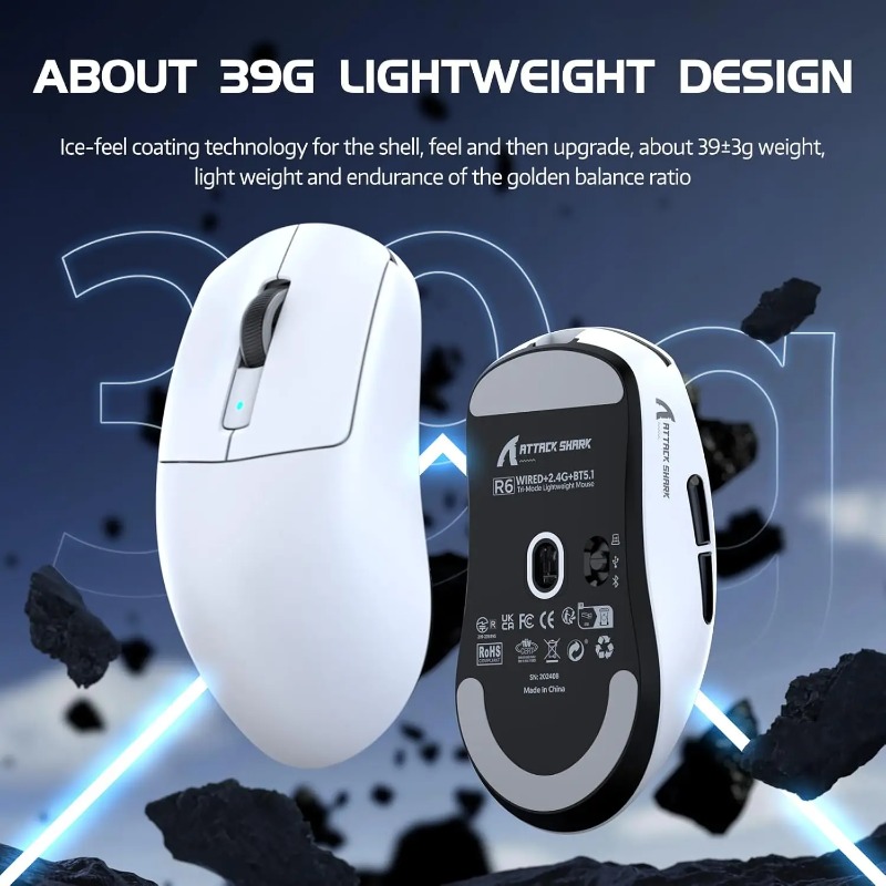 ATTACK SHARK R6 Ergonomic Wire - огляд і ціна Pc Gaming X3D