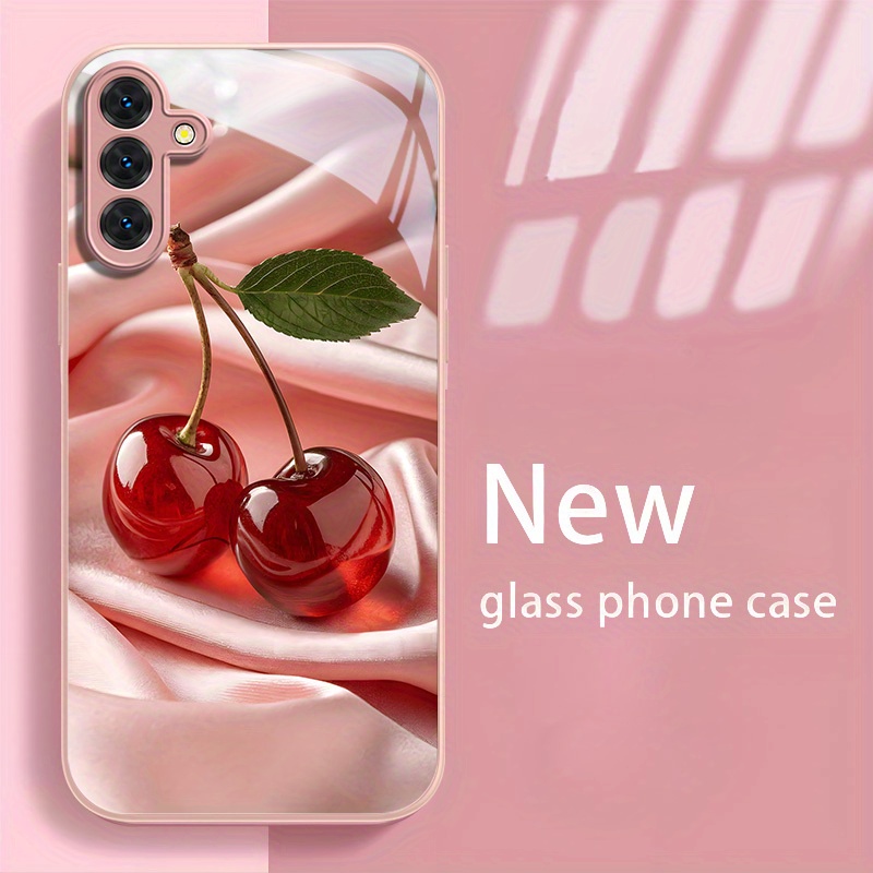 Simplified cherry patterned te - огляд і ціна Pc Case Tempered Glass