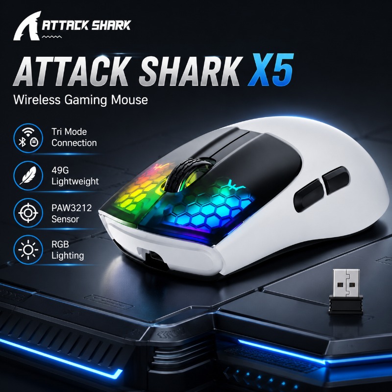 ATTACK SHARK X5 Wireless Gamin - огляд і ціна Pc Gaming X3D