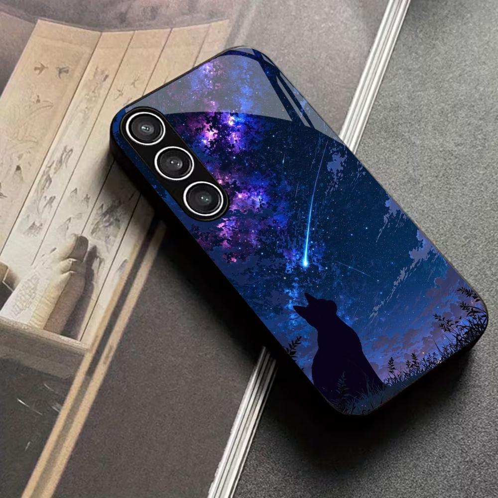 Night cat tempered glass phone - огляд і ціна Pc Case Tempered Glass