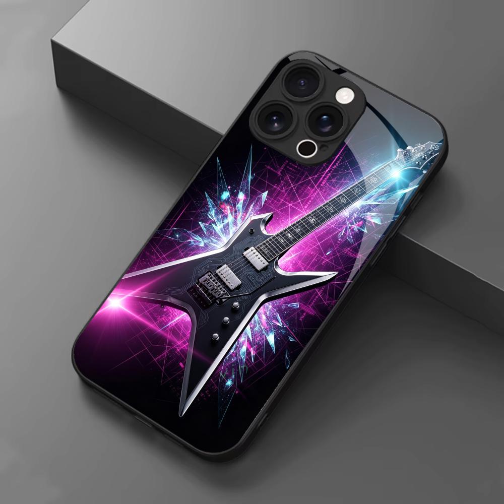 Musical guitar pattern Tempere - огляд і ціна Pc Case Tempered Glass