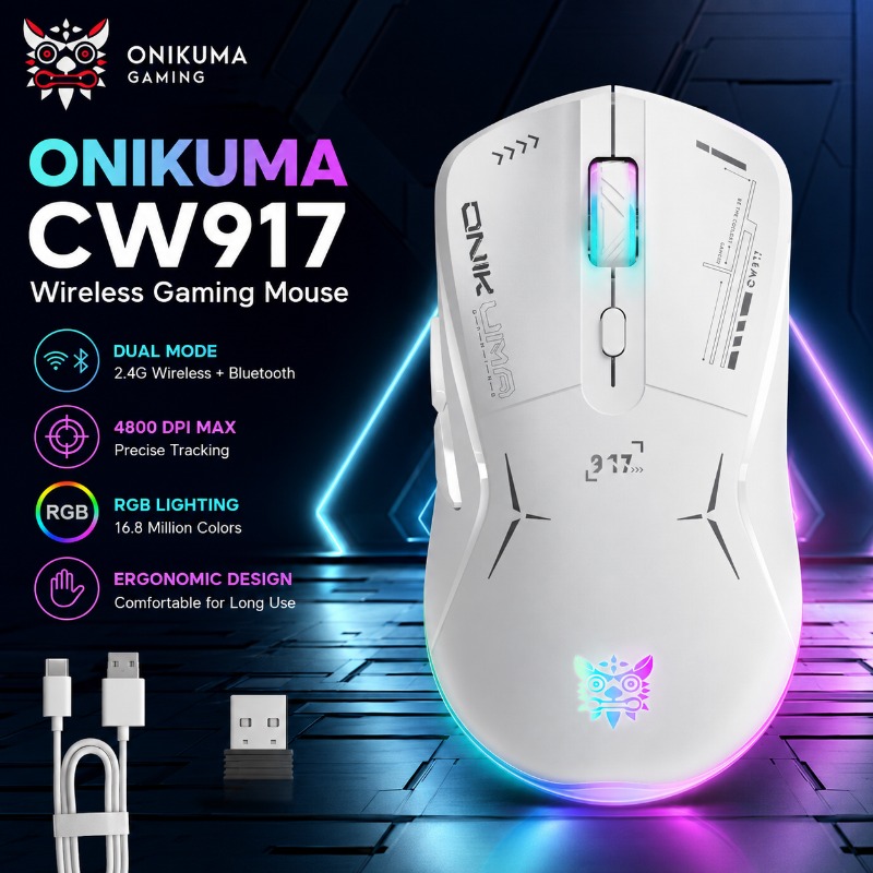 ONIKUMA CW917 Wireless/Wire Ga - огляд і ціна Pc Gaming X3D