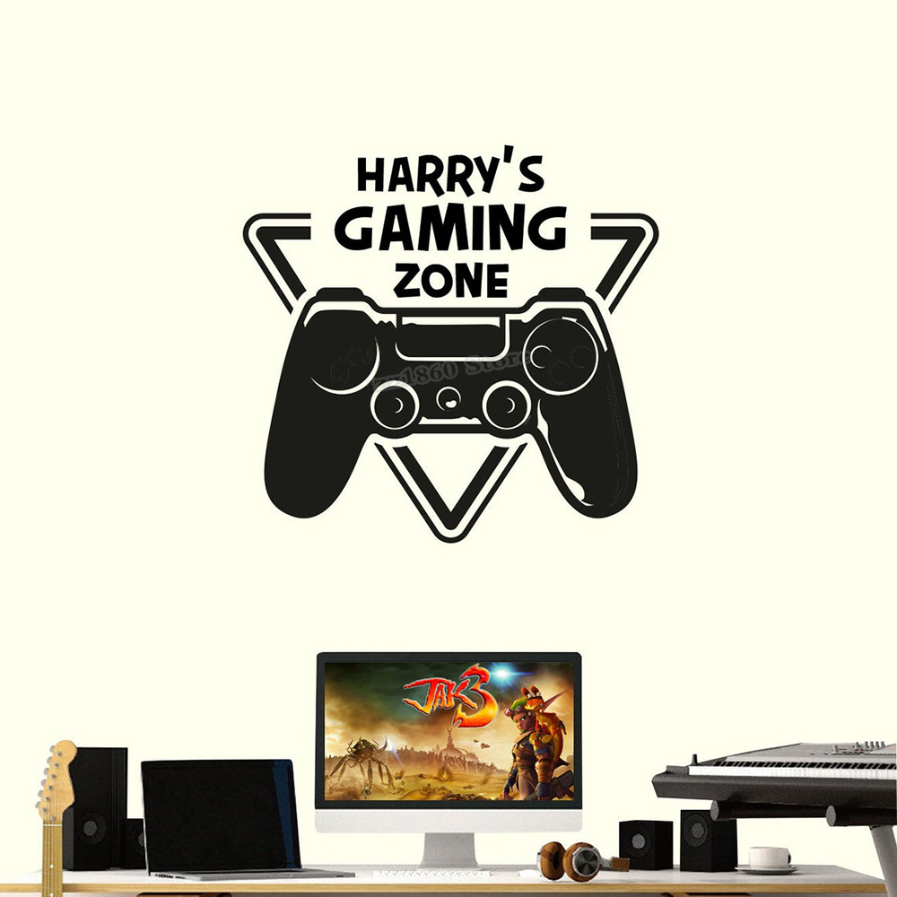 Custom Name Gaming Zone Wall D - огляд і ціна Pc Gaming Quotes