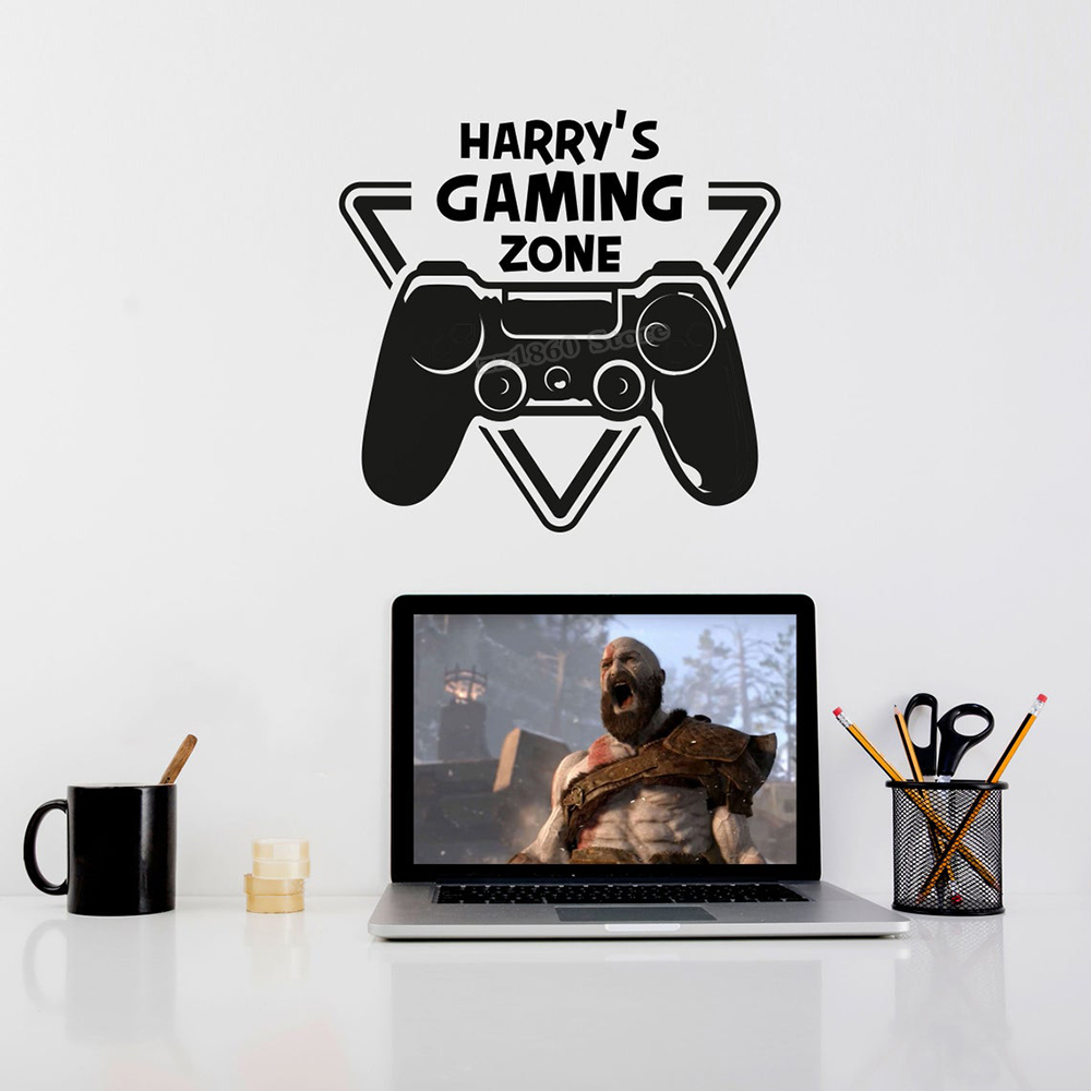Custom Name Gaming Zone Wall D - огляд і ціна Pc Gaming Quotes