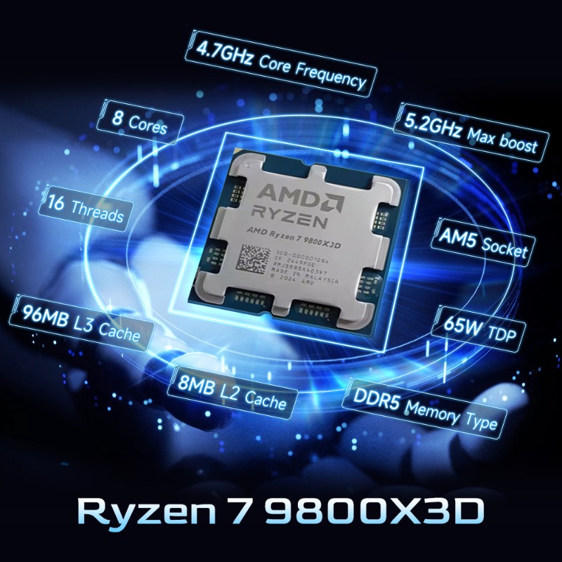 AMD Ryzen 7 9800X3D Content Cr - огляд і ціна Pc Gaming Ddr5