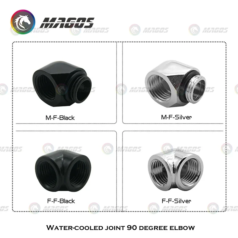 2PCS G1/4 90° Angled Fitting F - огляд і ціна Pc Gaming Liquid Cooling