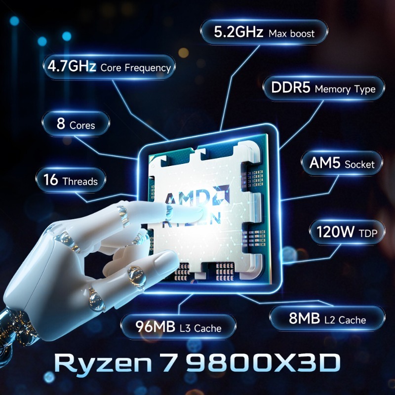 AMD Ryzen 7 9800X3D AM5 Gaming - огляд і ціна Pc Gaming Ddr5